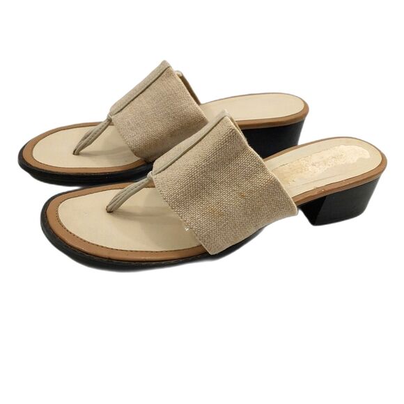Karen Scott Sandals 8 Medium Tan And Brown #S005 - Picture 4 of 8